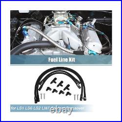 1 Set Engine Steam Vent Hoses AN4 Fuel Brake Line for LS LSX LS1 LS2 LS6 LM7 Bra