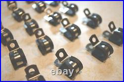 100 Pcs 1/4 Stainless Steel Brake / Fuel Line Loop Cushion Clamps clamp