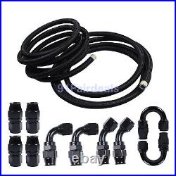 12AN Nylon PTFE E85 Oil/Fuel Hose Brake Line Hose 10pcs End Fittings Kit 20FT