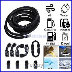 12AN Nylon PTFE E85 Oil/Fuel Hose Brake Line Hose 10pcs End Fittings Kit 20FT