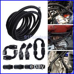 12AN Nylon PTFE E85 Oil/Fuel Hose Brake Line Hose 10pcs End Fittings Kit 20FT