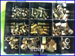 135 pc 3/16/1/4/5/16'/3/8 BRAKE FUEL OIL FITTING UNION INVERTED FLARE ASST
