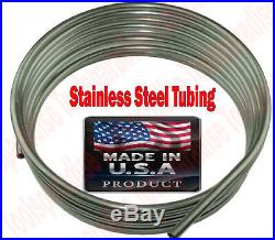20FT Roll 3/8 in OD Diameter SS Auto Car Tubing Trans Fuel BRAKE LINE TUBE