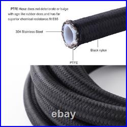 20ft 8AN AN8 PTFE Braided Fuel Hose Brake Line Kit With 10PCS 8AN Hose Fitting