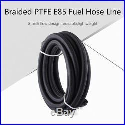 20ft Braided PTFE E85 Fuel Hose Line Brake Line 6/8/10AN PTFE Hose Fitting Kit