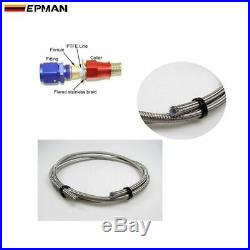 50M Braided Stainless Steel 3AN AN3 AN-3 Brake Hose PTEF Hydraulic Fuel Line