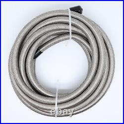 AN-3 AN3 3AN (1/8) Stainless Steel Braided Fuel Hose Oil Brake Line 25ft New+