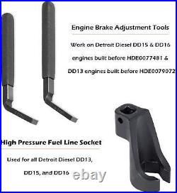 Brake Adjustment Tool 4.6/4.1MM & Fuel Line Socket for Detroit Diesel DD15 DD16