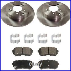 Brake Rotor Brake Pad Kit For 2015-2016 Hyundai Sonata Rear Solid 2-Wheel Set