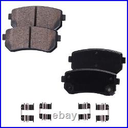 Brake Rotor Brake Pad Kit For 2015-2016 Hyundai Sonata Rear Solid 2-Wheel Set