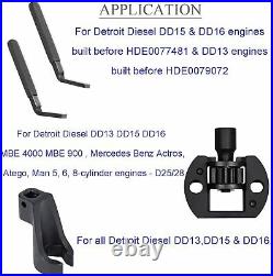 Engine Brake Adjustment & Engine Barring Tool &Fuel Line Socket DD13 DD15 DD16