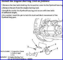 Engine Camshaft Timing Barring Tool Fuel Line Socket For Detroit Diesel DD15