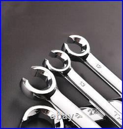 Flare Nut Wrench Set Metric 6 Point Fuel Brake Hydraulic Fluid Line Spanner Tool