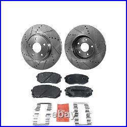 Front Brake Disc Rotors and Pads Kit for Kia Sportage Hyundai Tucson 2010-2015