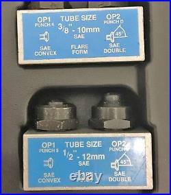 Professional Flaring Tool Brake Pipe Tube Flare Kit 5 Dies Fuel line 3/16 1/2