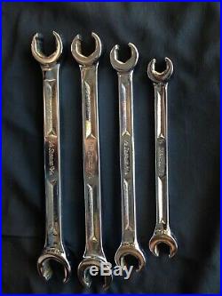 Snap On Tools flare Nut Brake Fuel Hydraulic Line 4 wrench set RXH