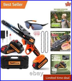 SuperStar Mini Chainsaw Cordless 6 Inch Superior 1 Hour Run-Time Extra Safe