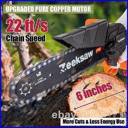 SuperStar Mini Chainsaw Cordless 6 Inch Superior 1 Hour Run-Time Extra Safe